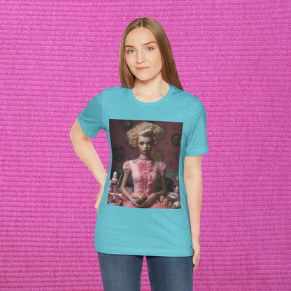 Creepy Barbie Doll Unisex Jersey Short Sleeve Tee