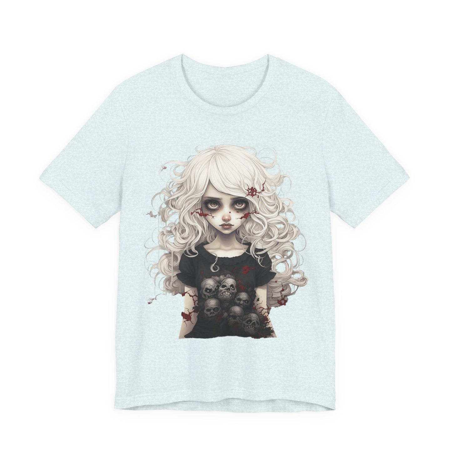 Creepy Doll Halloween Unisex Jersey Short Sleeve Tee