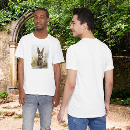 Child's Drawing of a Bunny Rabbit   Unisex Jersey Short Sleeve Tee