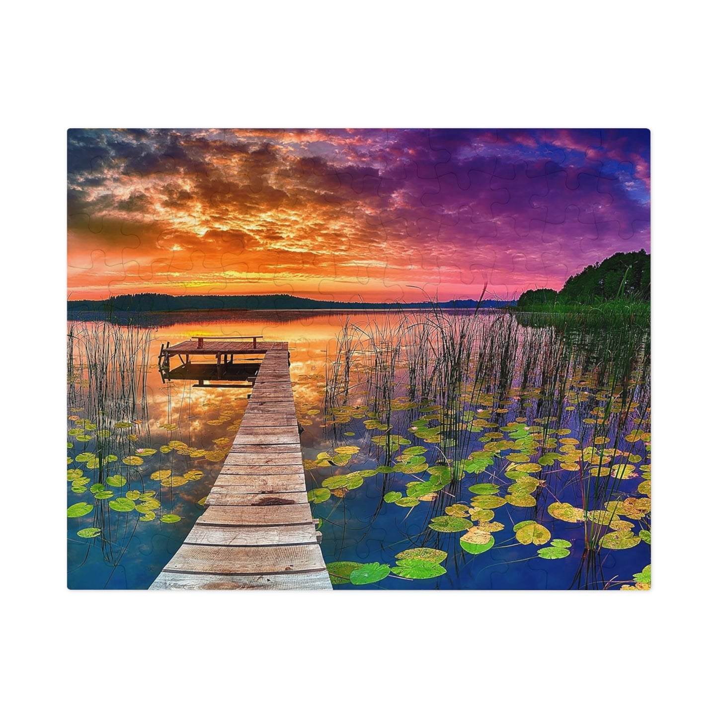 Sunset at the Lake  Jigsaw Puzzle (30, 110, 252, 500,1000-Piece)