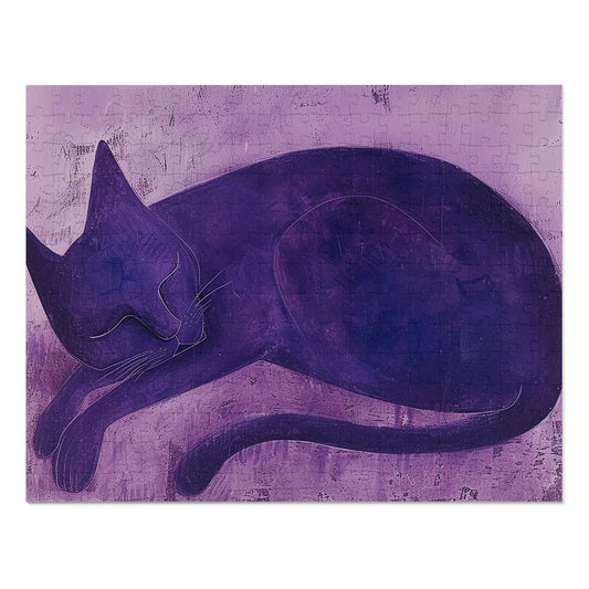 Purple Kitty Cat Jigsaw Puzzle (30, 110, 252, 500,1000-Piece)