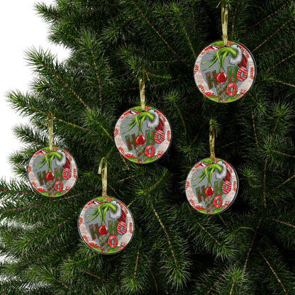 Grinch with Christmas Ball  Acrylic Ornaments