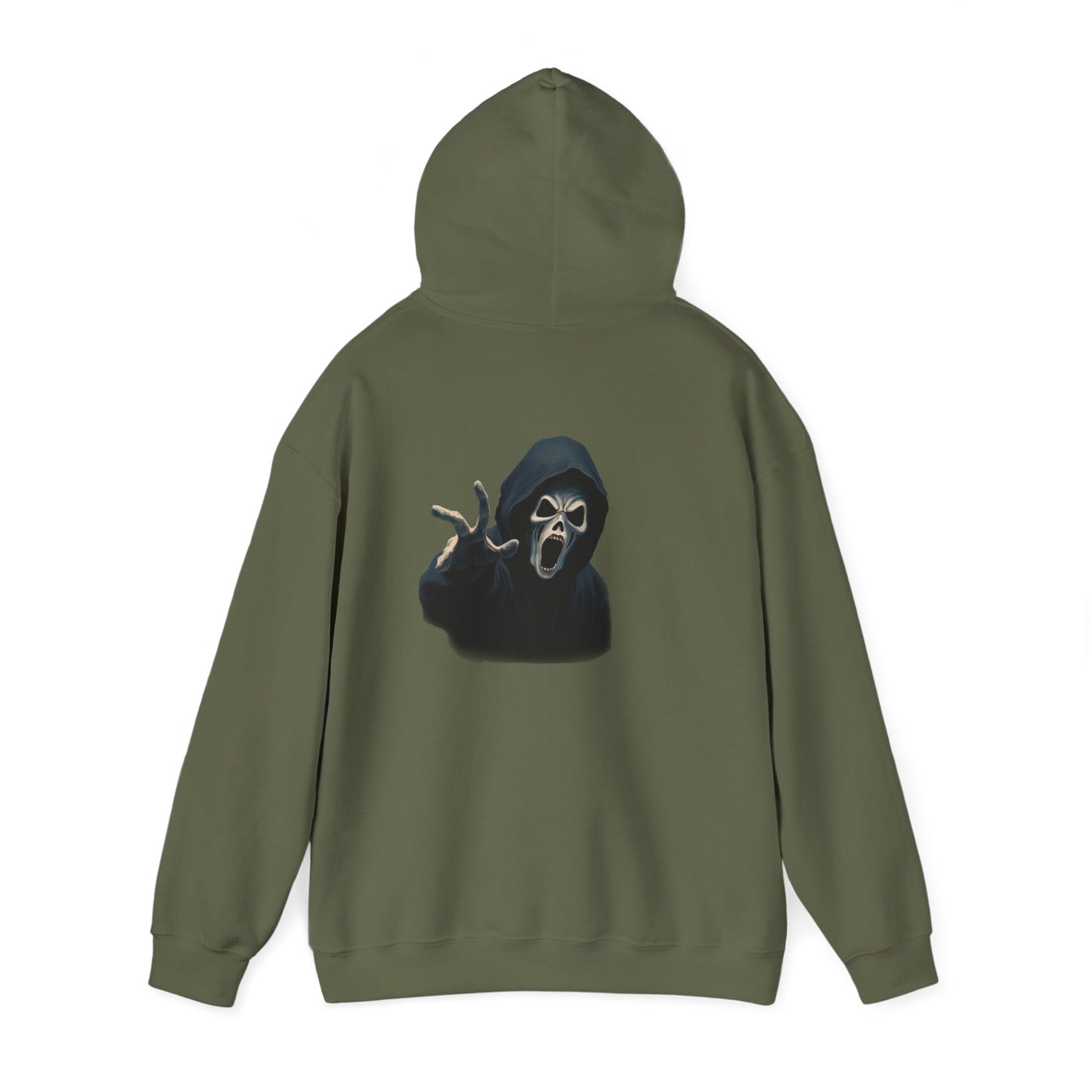 Scary Creeper Back Print Hoodie Sweatshirt