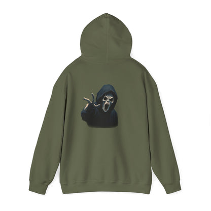 Scary Creeper Back Print Hoodie Sweatshirt