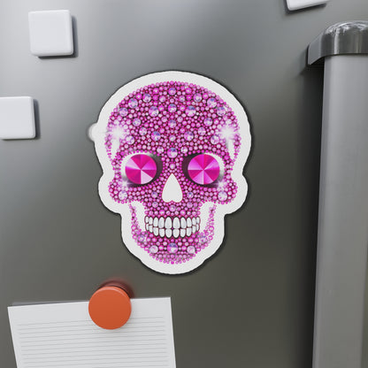 Pink Skull Die-Cut Magnet