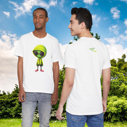 Hip Hop Alien with Grandma's Crew Personalized on Back   Unisex Jersey Short Sleeve Tee