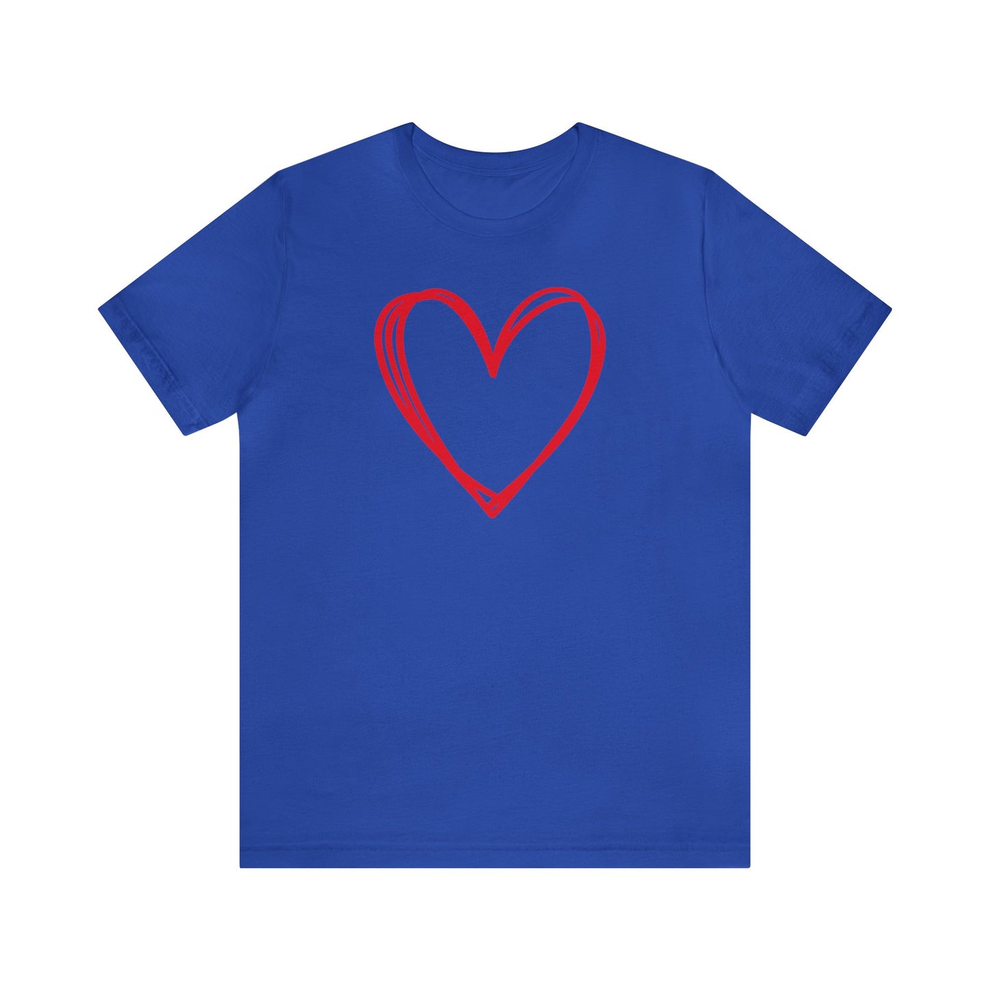 Hand-drawn Heart  Unisex Jersey Short Sleeve Tee