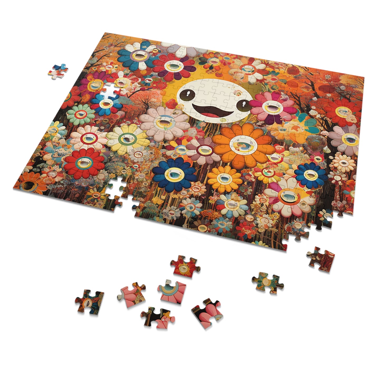 Happy Flowers Jigsaw Puzzle (30, 110, 252, 500,1000-Piece)