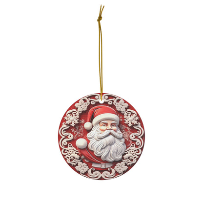 Santa Christmas Ceramic Ornament