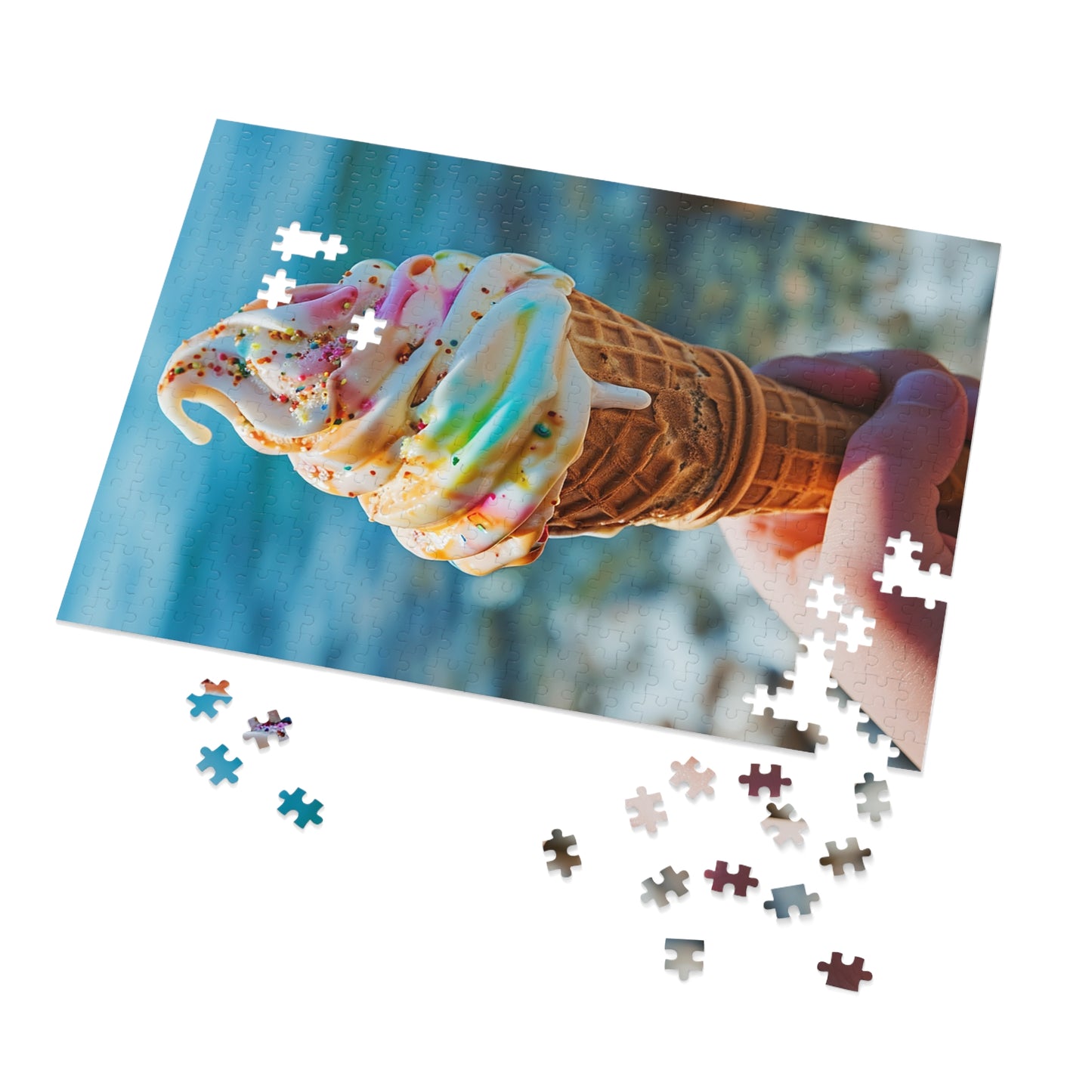 Summer Ice Cream Cone Jigsaw Puzzle (30, 110, 252, 500,1000-Piece)