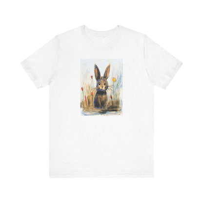 Child's Drawing of a Bunny Rabbit   Unisex Jersey Short Sleeve Tee