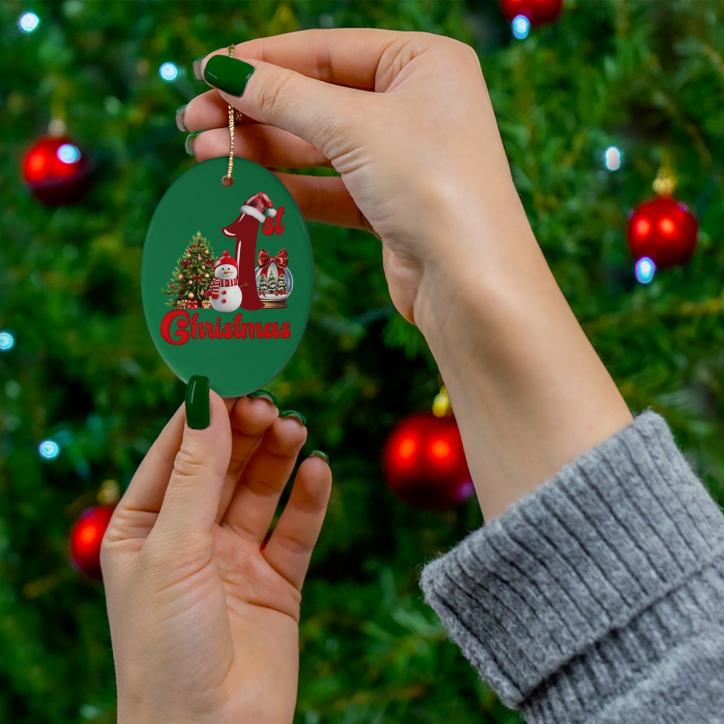 Babies 1st Christmas  Ceramic Ornament