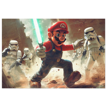 Mario, May the Force Be With Him! Jigsaw Puzzle (30, 110, 252, 500,1000-Piece)