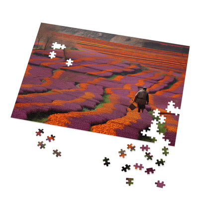 Saffron Fields  Jigsaw Puzzle (30, 110, 252, 500,1000-Piece)