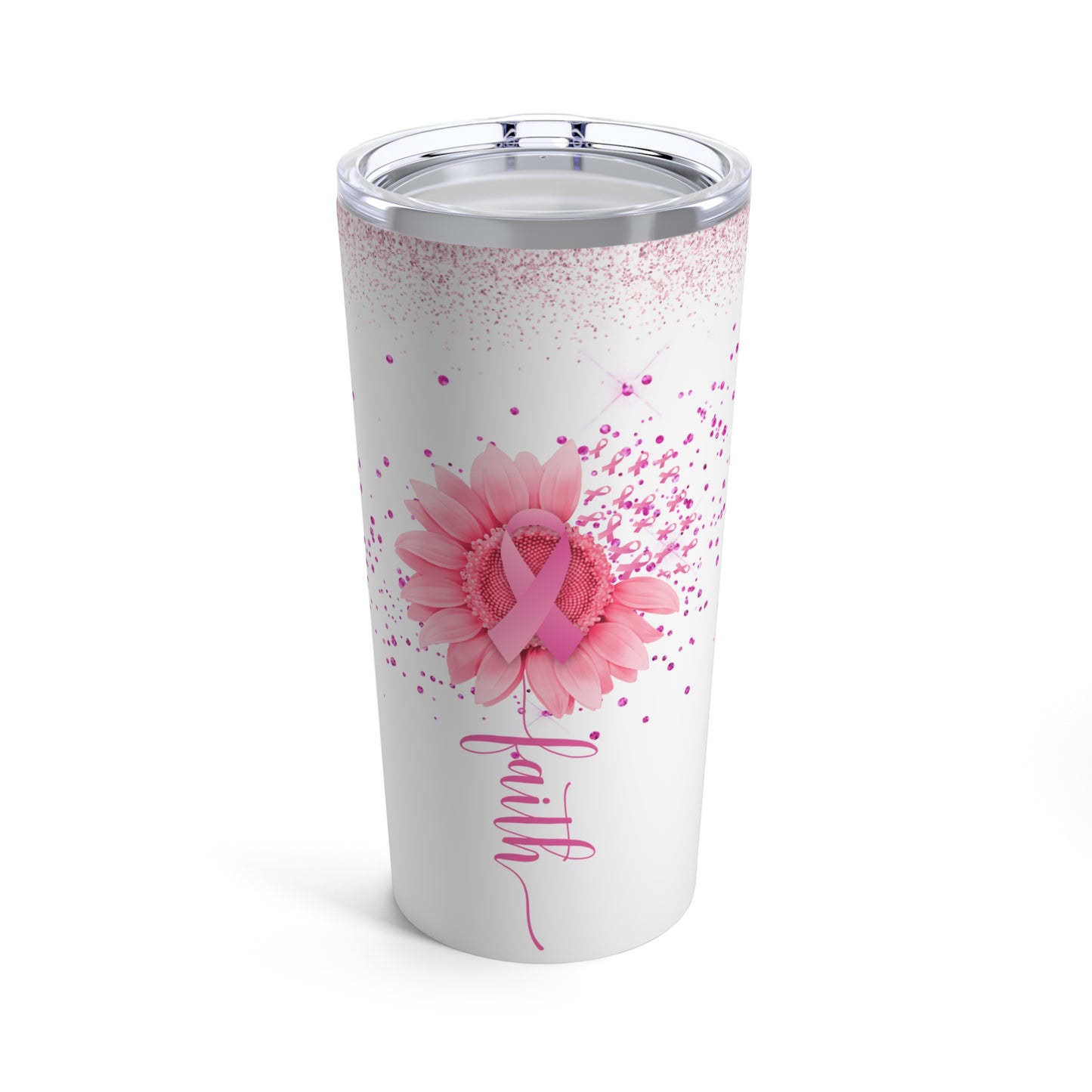 Breast Cancer Awareness FAITH Tumbler 20oz