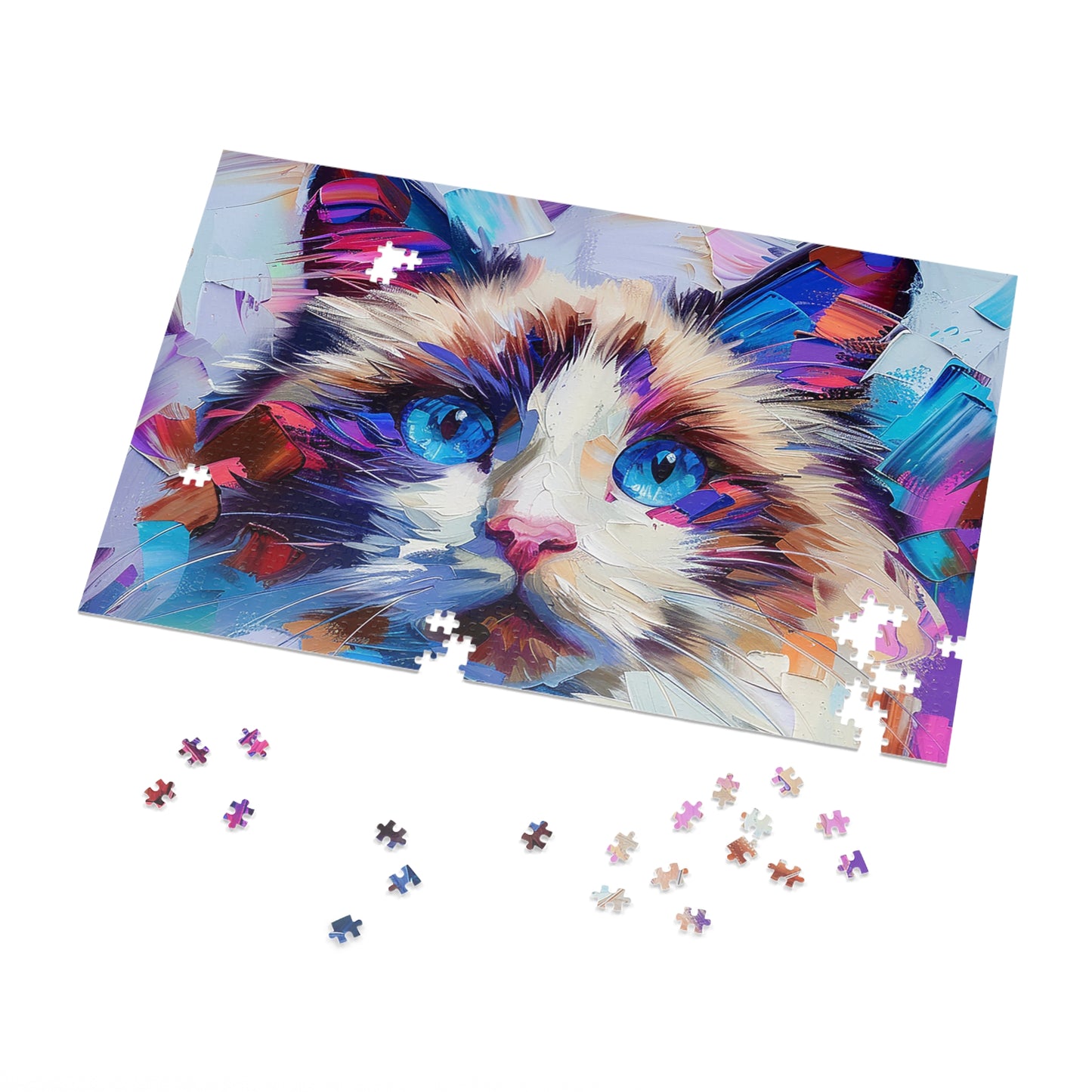 Cat Oil Painting Jigsaw Puzzle (30, 110, 252, 500,1000-Piece)