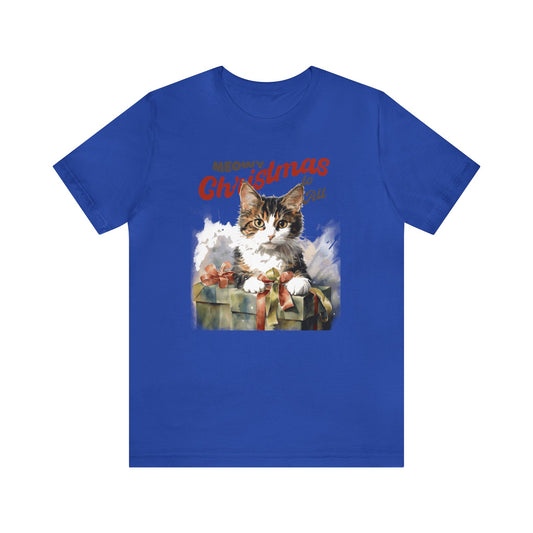 Meowy Christmas: Cute and Cozy Cat T-Shirt, Ideal Gift for Cat Owners