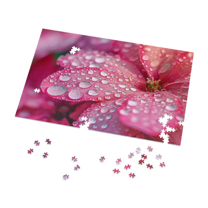 Pretty and Pinky Petals After a Spring Rain Jigsaw Puzzle (30, 110, 252, 500,1000-Piece)