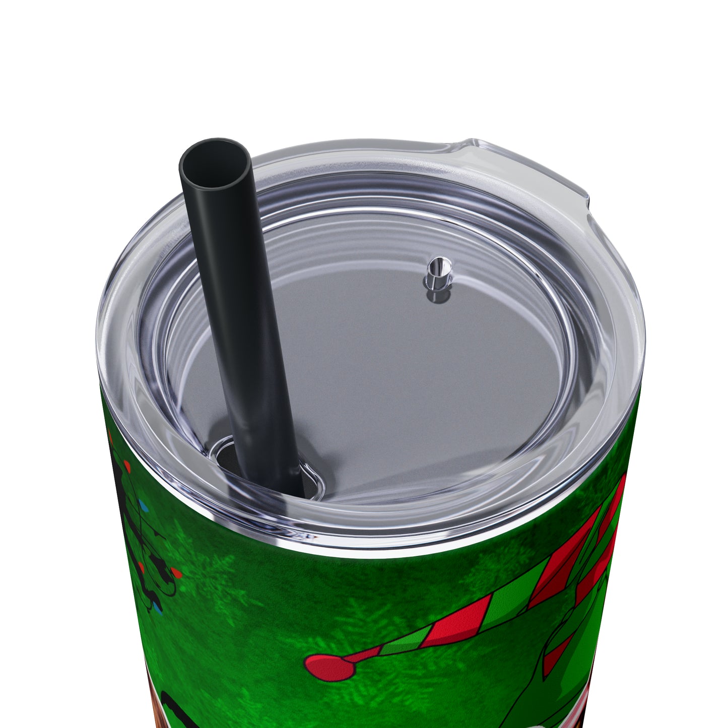 Christmas Friends  Skinny Tumbler with Straw, 20oz