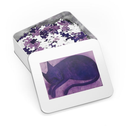 Purple Kitty Cat Jigsaw Puzzle (30, 110, 252, 500,1000-Piece)