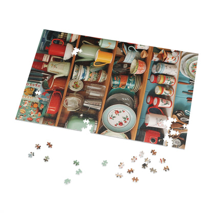 Cluttered Antique Cupboard  Jigsaw Puzzle (30, 110, 252, 500,1000-Piece)