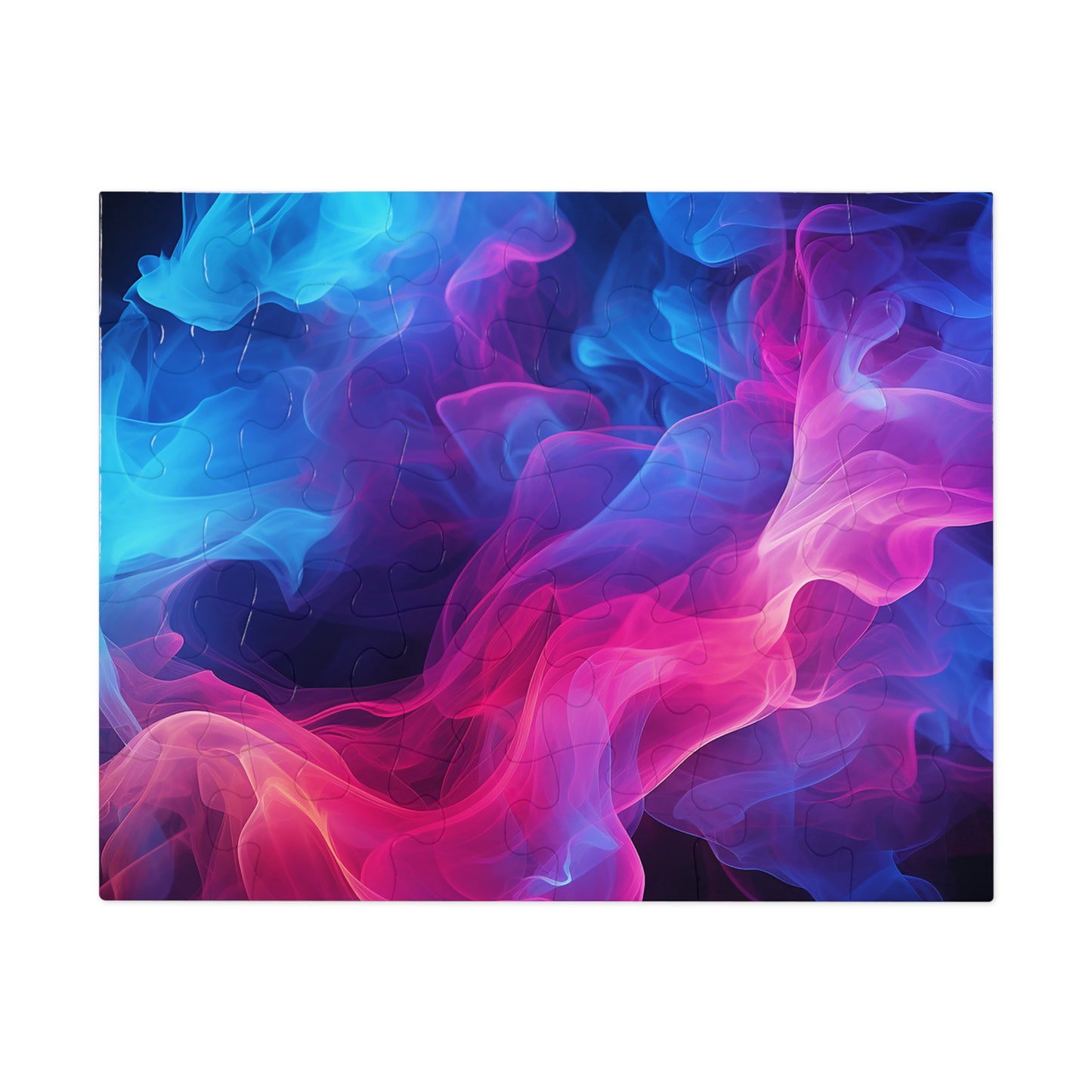 Pink and Blue Smoke  Jigsaw Puzzle (30, 110, 252, 500,1000-Piece)