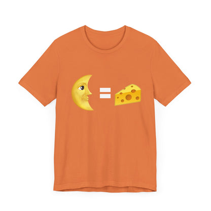 Funny Cheese & Moon Graphic Unisex Tee - Perfect for Food Lovers