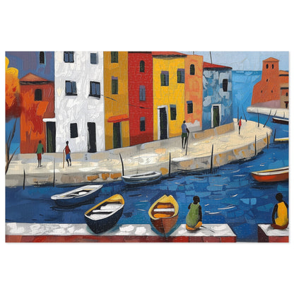 Acrylic Painting of an Italian Village Jigsaw Puzzle (30, 110, 252, 500,1000-Piece)