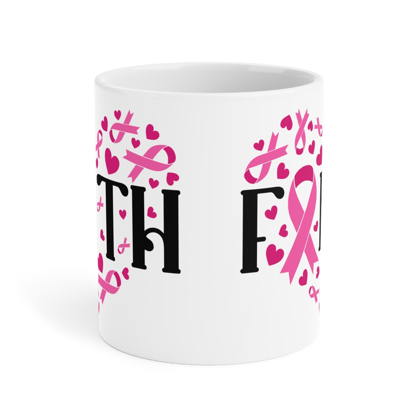 Breast Cancer Awareness Faith Motivational Ceramic Mugs (11oz\15oz\20oz)