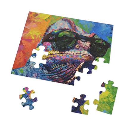 Cool Colorful Chameleon Jigsaw Puzzle (30, 110, 252, 500,1000-Piece)