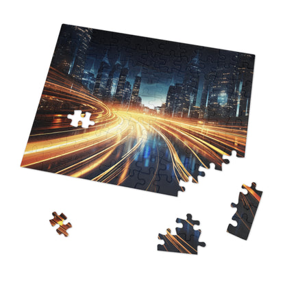 City Night Traffic Jigsaw Puzzle (30, 110, 252, 500,1000-Piece)