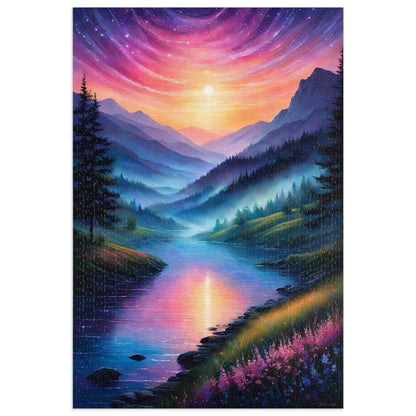 Colorful Abstract Mountain Landscape  Jigsaw Puzzle (30, 110, 252, 500,1000-Piece)