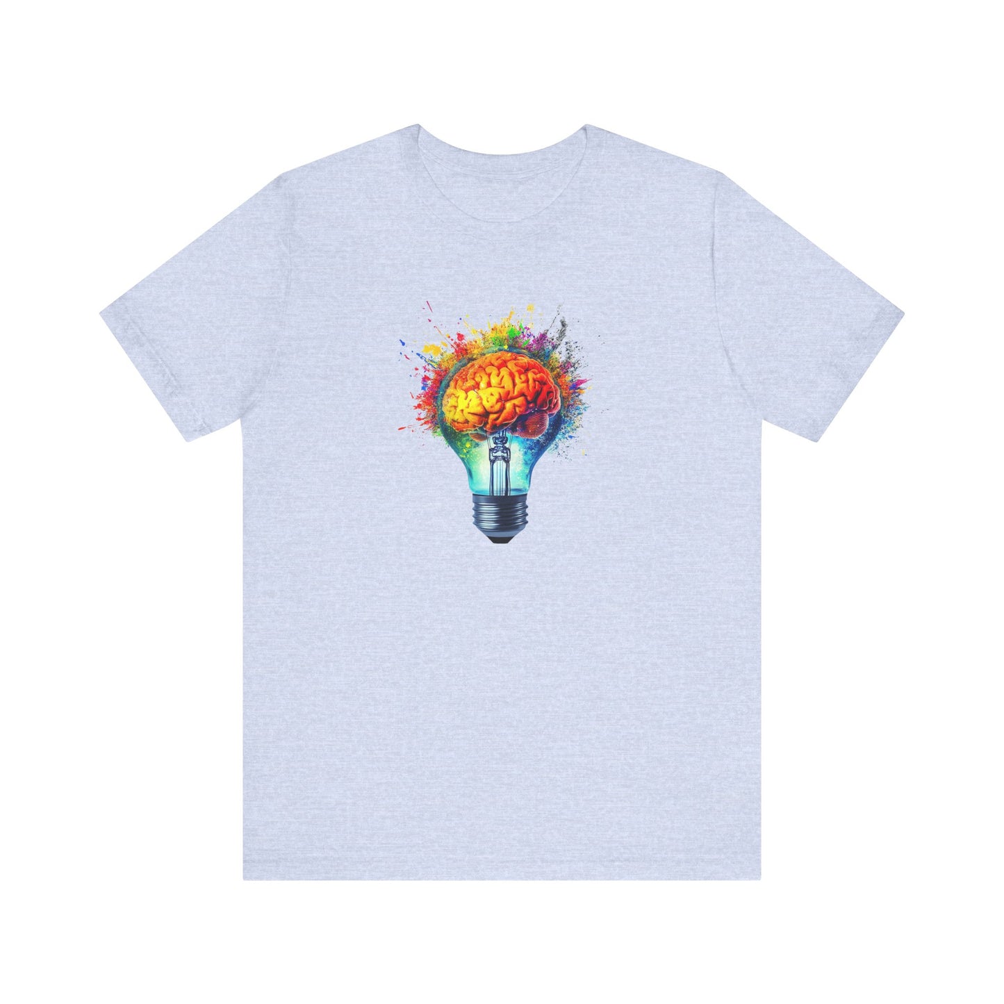 Light Bulb Moment- Unisex Jersey Short Sleeve Shirt with Colorful Idea Design