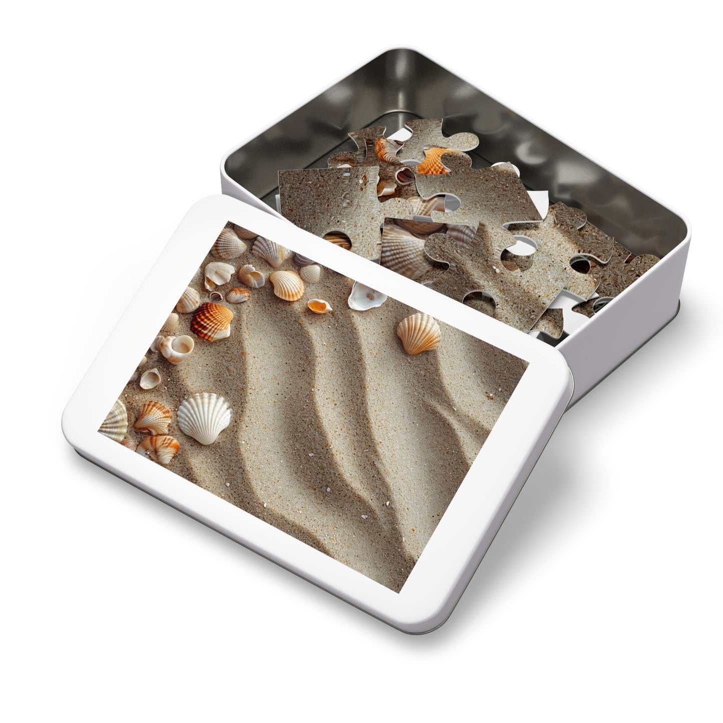 Sandy Beach Sea Shells  Jigsaw Puzzle (30, 110, 252, 500,1000-Piece)