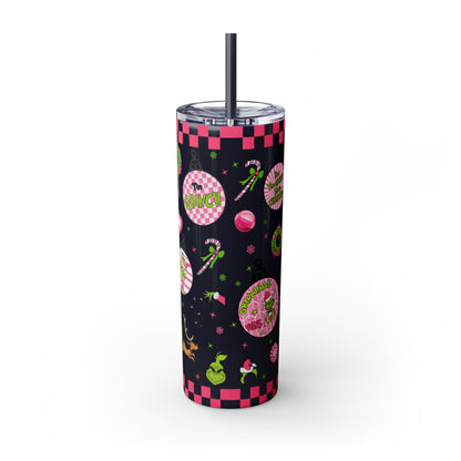 In My Grinch Mama Era  Skinny Tumbler with Straw, 20oz