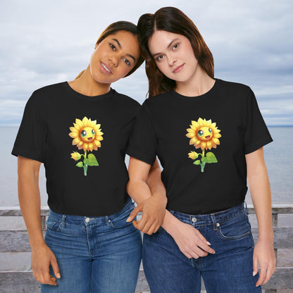 Sweet Smiling Sunflower  Unisex Jersey Short Sleeve Tee