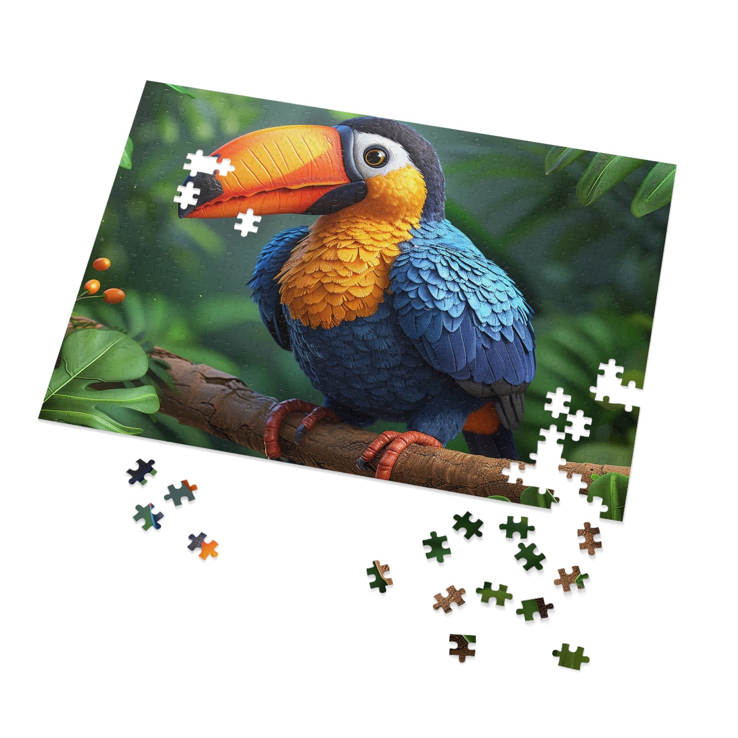 Colorful Toucan Bird  Jigsaw Puzzle (30, 110, 252, 500,1000-Piece)