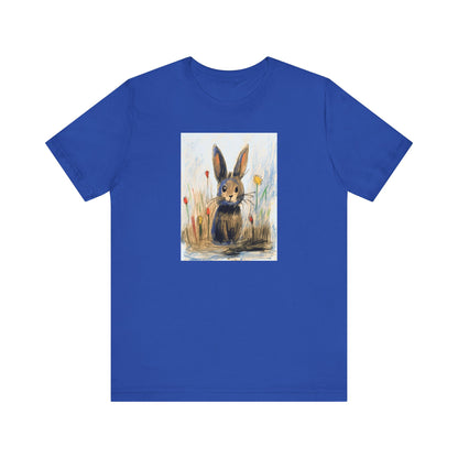 Child's Drawing of a Bunny Rabbit   Unisex Jersey Short Sleeve Tee