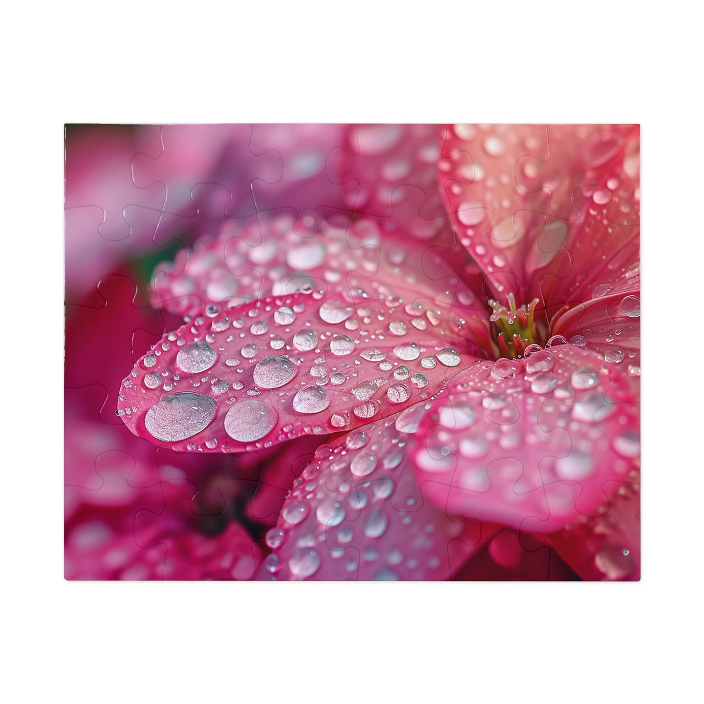 Pretty and Pinky Petals After a Spring Rain Jigsaw Puzzle (30, 110, 252, 500,1000-Piece)