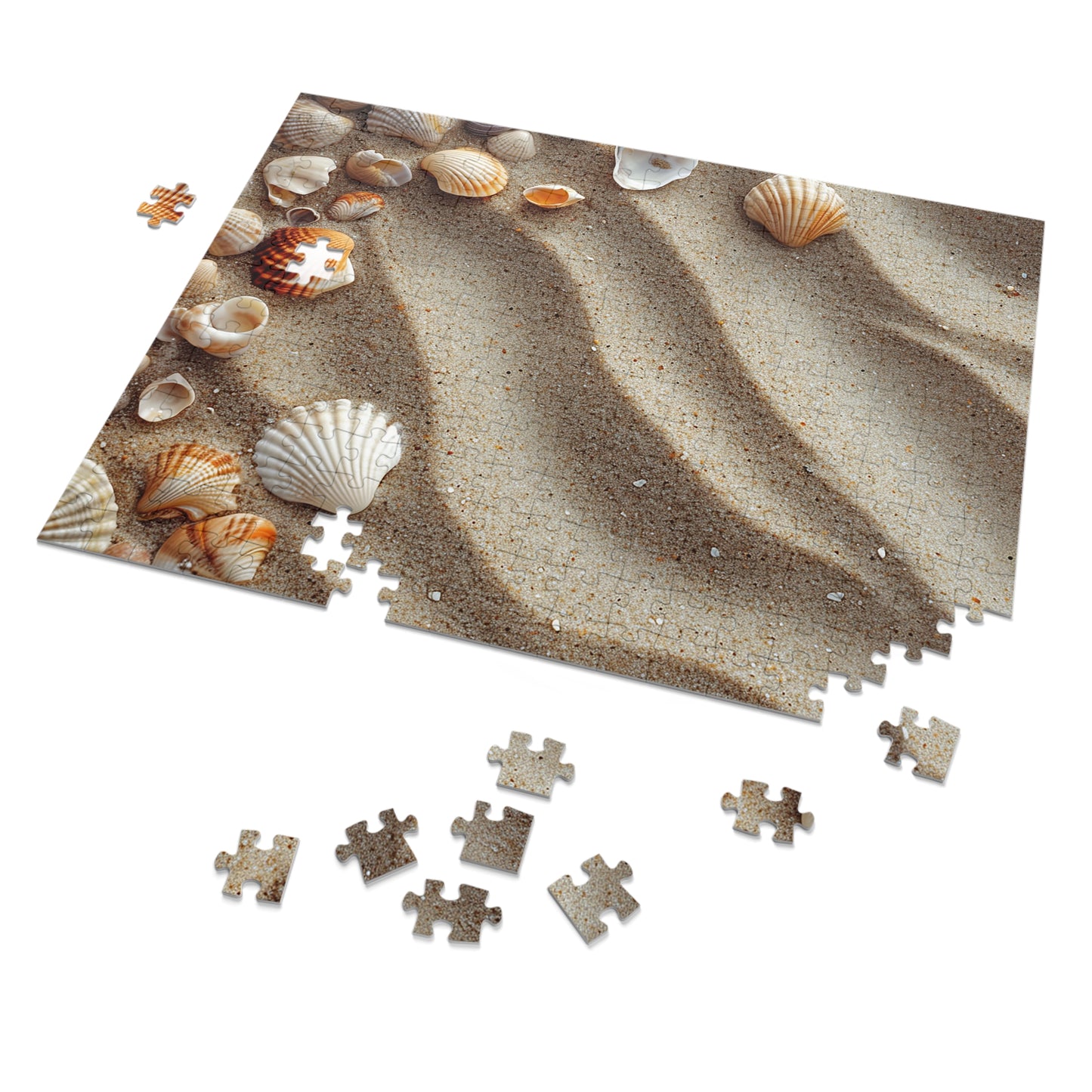 Sandy Beach Sea Shells  Jigsaw Puzzle (30, 110, 252, 500,1000-Piece)