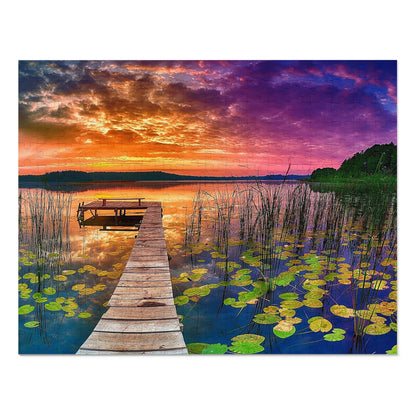 Sunset at the Lake  Jigsaw Puzzle (30, 110, 252, 500,1000-Piece)