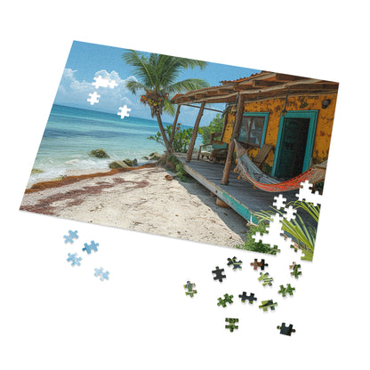 Island Cabin on the Beach  Jigsaw Puzzle (30, 110, 252, 500,1000-Piece)