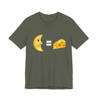 Funny Cheese & Moon Graphic Unisex Tee - Perfect for Food Lovers