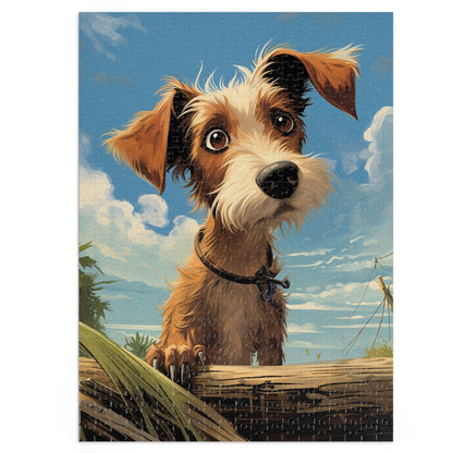 Cute Dog Looking For Home Jigsaw Puzzle (30, 110, 252, 500,1000-Piece)