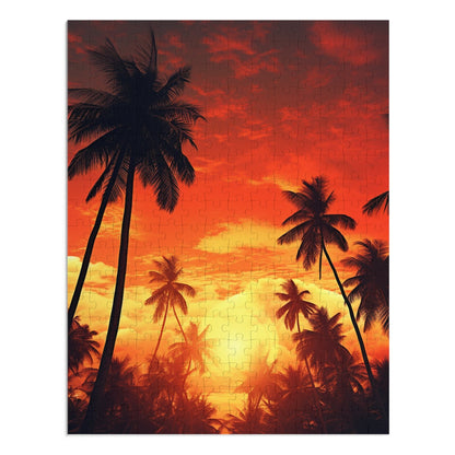 Palm Trees at Sunset Jigsaw Puzzle (30, 110, 252, 500,1000-Piece)