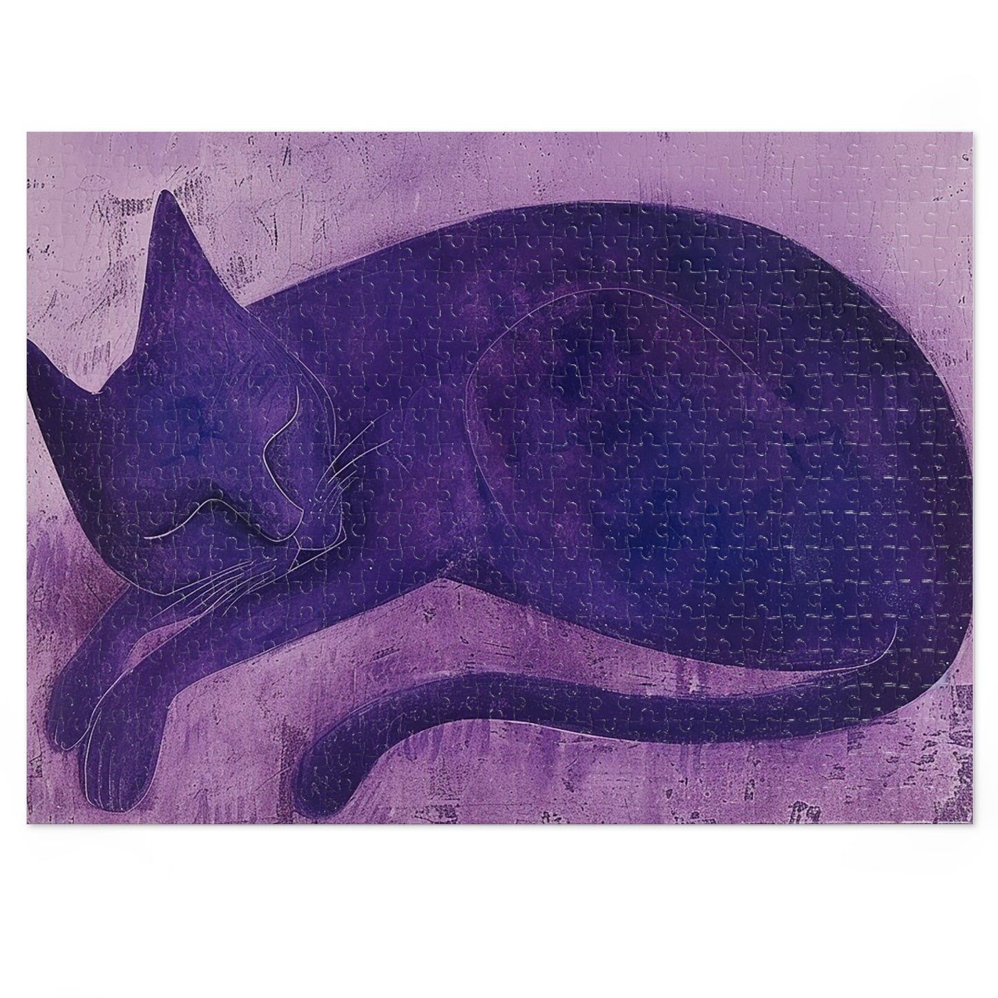 Purple Kitty Cat Jigsaw Puzzle (30, 110, 252, 500,1000-Piece)