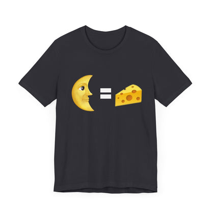 Funny Cheese & Moon Graphic Unisex Tee - Perfect for Food Lovers