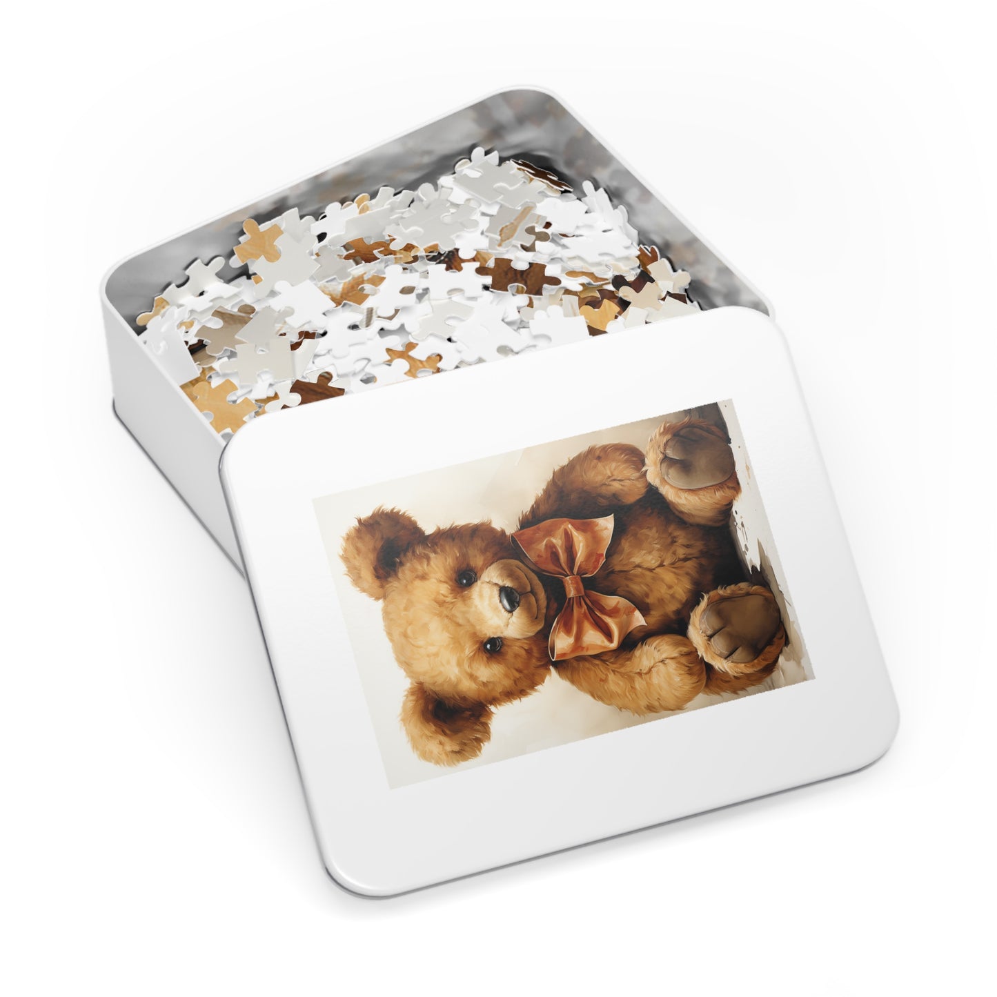 Watercolor Teddy Bear Jigsaw Puzzle (30, 110, 252, 500,1000-Piece)