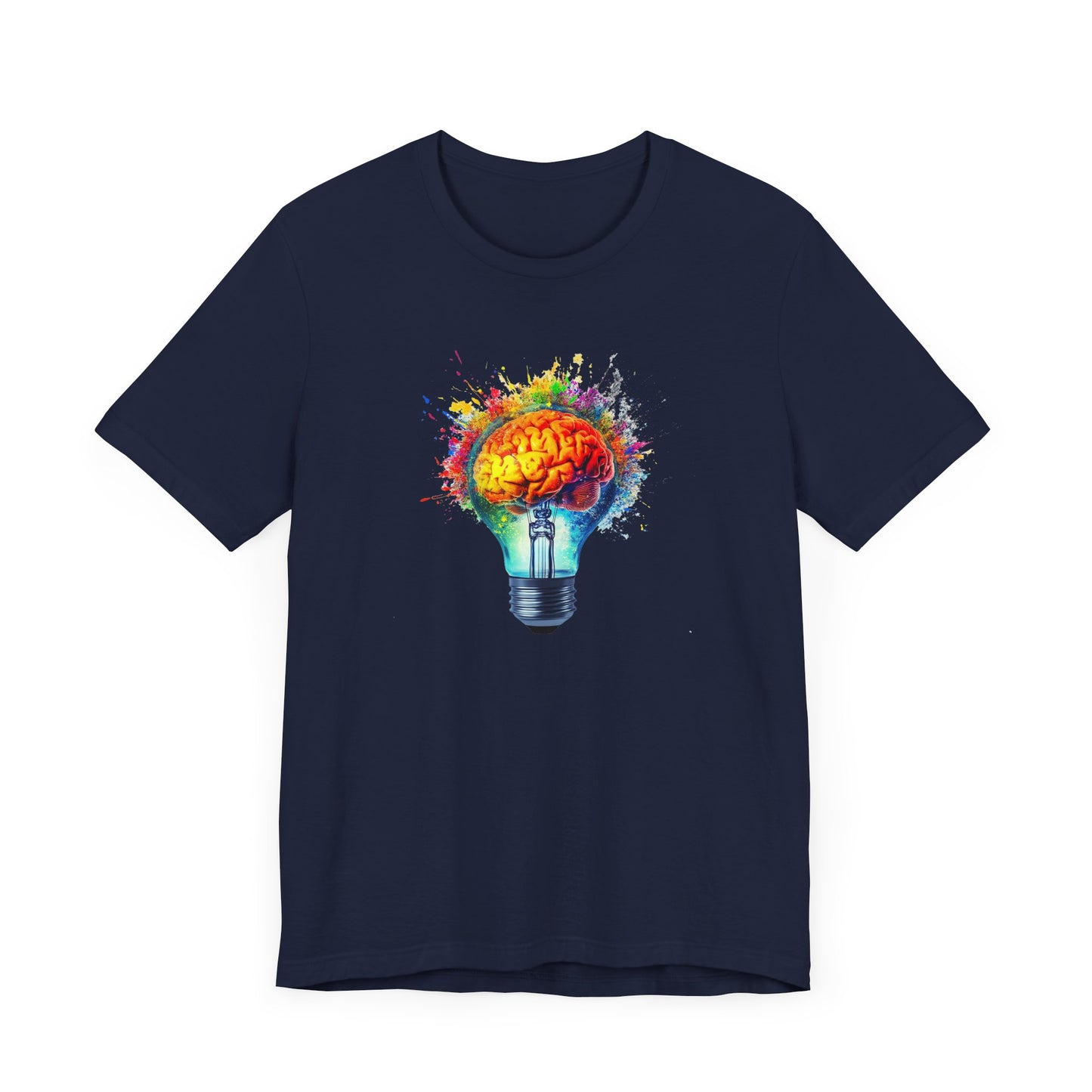 Light Bulb Moment- Unisex Jersey Short Sleeve Shirt with Colorful Idea Design