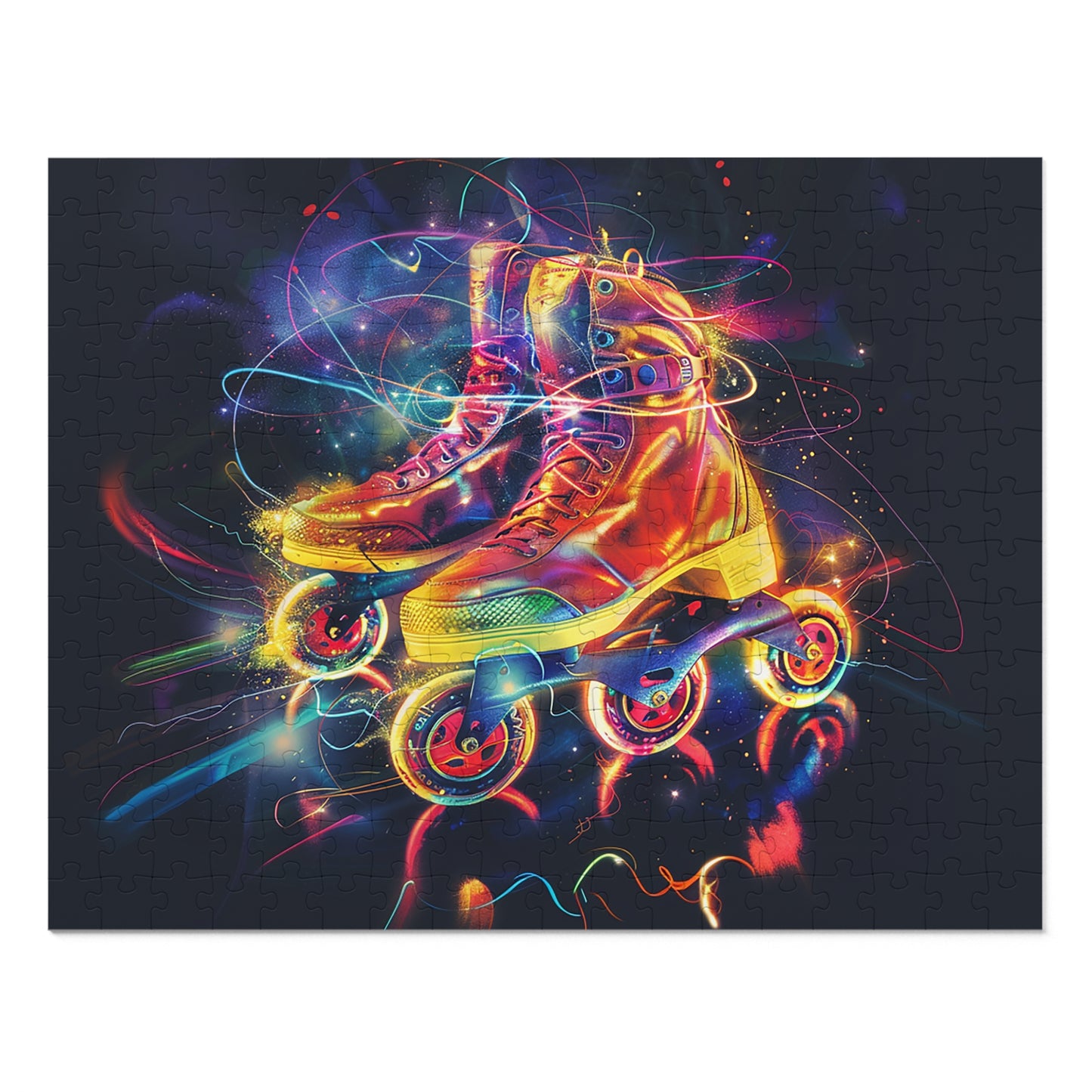 Psychedelic Rollerblades Jigsaw Puzzle (30, 110, 252, 500,1000-Piece)